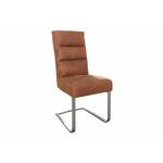 Design sledestoel COMFORT lichtbruin met RVS frame - 36543