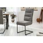 Design sledestoel COMFORT vintage grijs met RVS frame - 38394
