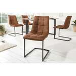 industrieele sledestoel MODENA vintage grijs met decoratieve stiksels - 38616
