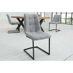 Design sledestoel MIAMI lichtbruin metalen frame mat zwart - 39855