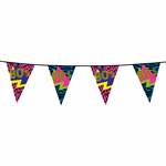 Crepe papier slingers/guirlande - 6 meter - Multi-kleur wit - Feestslingers