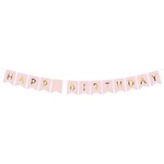 Verjaardags feest slinger - Happy Birthday - blauw/goud - 1,75 meter - feest slinger