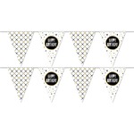 2x Verjaardagsfeest slingers Happy Birthday 10 meter