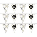 3x Verjaardagsfeest slingers Happy Birthday 10 meter