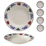 4goodz Classic Soepbord Set van 6 Porselein 21 cm - Wit Goud rand