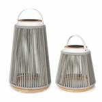 Perel tuinlamp solar 37 x 5,5 cm RVS zilver/wit