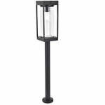 Perel tuinlamp solar 37 x 5,5 cm RVS zilver/wit