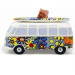 Volkswagen bus flowers spaarpot