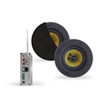 Wifi-Audio Versterker Aquasound Airplay + DLNA 50W Inclusief Speakerset Aquasound Samba 205 mm Zwart Aquasound