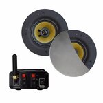 Wifi-Audio Versterker Aquasound Airplay + DLNA 30W Inclusief Speakerset Aquasound Rumba 116 mm Wit Aquasound