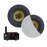 Wifi-Audio Versterker Aquasound Airplay + DLNA 30W Inclusief Speakerset Aquasound Rumba 116 mm Zwart Aquasound