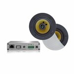 Bluetooth-Audio Versterker Aquasound Airplay + DLNA 30W Inclusief Speakerset Aquasound Rumba 116 mm Mat Chroom Aquasound