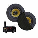Bluetooth-Audio Versterker Aquasound Airplay + DLNA 50W Inclusief Speakerset Aquasound Rumba 120 mm Wit Aquasound