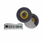 Bluetooth-Audio Versterker Aquasound Airplay + DLNA 50W Inclusief Speakerset Aquasound Rumba 120 mm Zwart Aquasound
