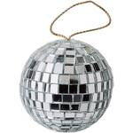 5x Zilveren disco kerstbal 8 cm