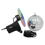 BeamZ MB30 discobal 30cm met spiegelbal en LED spiegelbol lamp