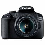 Canon EOS-2000D Digitale spiegelreflexcamera Incl. EF-S 18-55 mm IS II lens 24.1 Mpix Zwart Optische zoeker, Met ingebouwde flitser, WiFi, Full-HD