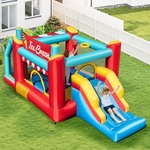 Opblaasbaar Springkasteel +450W Blower met Slide Ocean Balls 350 x 275 x 196 cm Kleurrijk