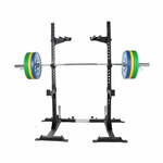 Gorilla Sports Halterbank met Squat Rack + 100 kg set - Halterstang met gewichten