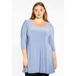 Yoek Tunic wide bot 3/4sl | Blauw | Maat M