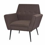 Non Branded fauteuil Belmond 71 x 65 cm polyester/staal okergeel