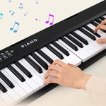 37-Toets Digitale Kinderpiano met Verstelbare Kruk & Microfoon Afneembaar Elektronisch Keyboard met Afneembare Muziekstandaard