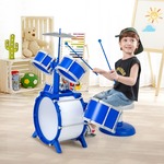 Percussie Klokkenspel Kit 30 Noten met Gegalvaniseerd in Hoogte Verstelbaar Frame 20,3 cm Oefenpad Belhamers Houten Drumstokken