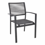 Hartman Stapelbare Tuinstoel Cairo Wicker - Antraciet