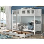Stapelbed SCOTY 90x200 cm witte pijnboom met bedlade