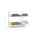 Opklap stapelbed Simply 90 x 200 cm