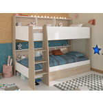 Stapelbed SHELASO 90x200 cm jackson eik met lades
