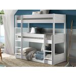 Driedubbel stapelbed SCOTY 90x200 cm witte pijnboom