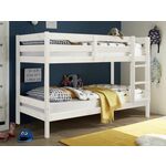 Stapelbed MORIANNE 90x200 cm wit zonder lattenbodem
