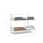 Opklap stapelbed Simply 90 x 200 cm