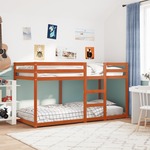 Stapelbed massief grenenhout wasbruin 80x200 cm