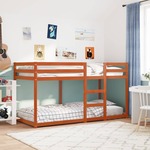 Stapelbed massief grenenhout wasbruin 75x190 cm