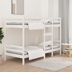 Vipack stapelbed Luca - wit/zwart - 210x90,4x106,8 cm - Leen Bakker