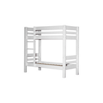MOJO Stapelbed rechte ladder White Wash 90 x 200 cm - inclusief montage