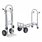 VEVOR 2-in-1 steekwagen opvouwbaar 318/454 kg laadvermogen transportwagen aluminiumlegering en koolstofstaal steekwagen ? platformwagen voor laad- en transporttaken binnen en buiten