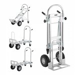 VEVOR 4-in-1 steekwagen opvouwbaar 363/454 kg laadvermogen transportwagen aluminiumlegering en koolstofstaal steekwagen ? platformwagen voor laad- en transporttaken binnen en buiten