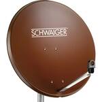 Schwaiger satellietinstallatie voor 1 satelliet - satellietschotel 80 cm, steenrood, LNB - 1 aansluiting