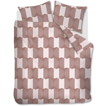 vtwonen Check Mate Dekbedovertrek - Steenrood-2-persoons (200 x 200/220 cm)