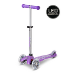 Micro - Mini Deluxe LED Glitter Roze - Drie wiel Step voor Kinderen