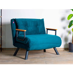 Fauteuil Maayke - stof - blauw - Leen Bakker