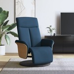 Beliani Loken Fauteuil Blauw Stof, Stof, Hout 66x73x83