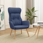 Beliani Loken Fauteuil Blauw Stof, Stof, Hout 66x73x83