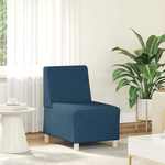 Beliani Alta Fauteuil Blauw Stof, Stof, Hout 71x77x112
