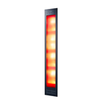 Sunshower Deluxe Black UV en Infrarood Inbouwapparaat 32x187x16 cm Aluminium Zwart