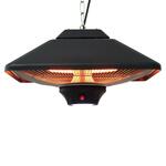 Outsunny plafondverwarmer, terrasverwarmer met LED-verlichting, afstandsbediening, 2000 W, energiezuinig, ideaal voor buiten, zwart | Aosom.nl