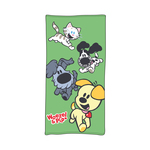 Seahorse strandlaken katoen shells navy 100x200